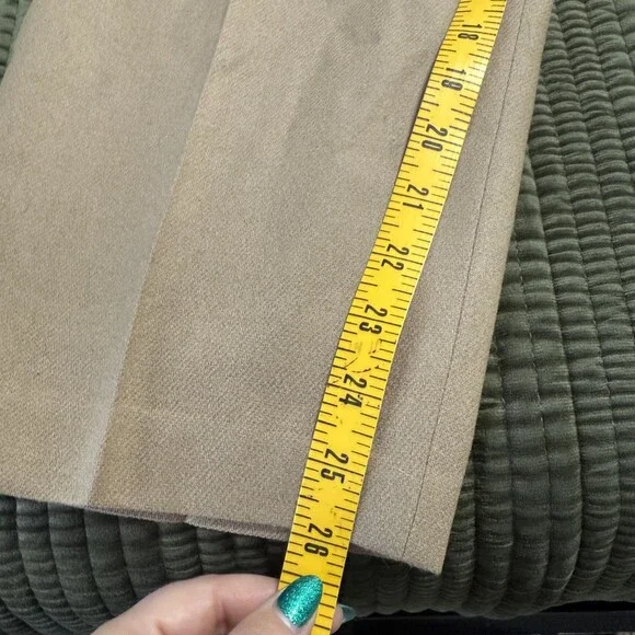 Sag Harbor Vintage Camel Brown 100% Wool High Rise Pleated Pants Size 14p petite - Picture 10 of 11